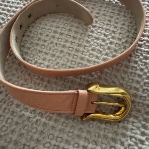 Escada Blush pink heart Belt with Gold Buckle
